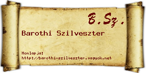 Barothi Szilveszter névjegykártya